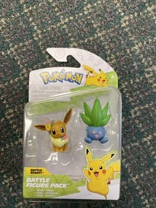 Pokemon Battle Figure Pack Eevee & Oddish 2025 Spring Easter Jazwares Toy New - Picture 1 of 2