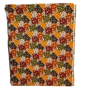 Vtg Patchwork Calico Fabric 5 yards X 35" Wide Uncut - Picture 1 of 7