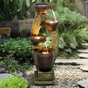 Outdoor Water Feature Fountain,Creating Garden Waterfall Spectacle - Resin Decor - Picture 1 of 10