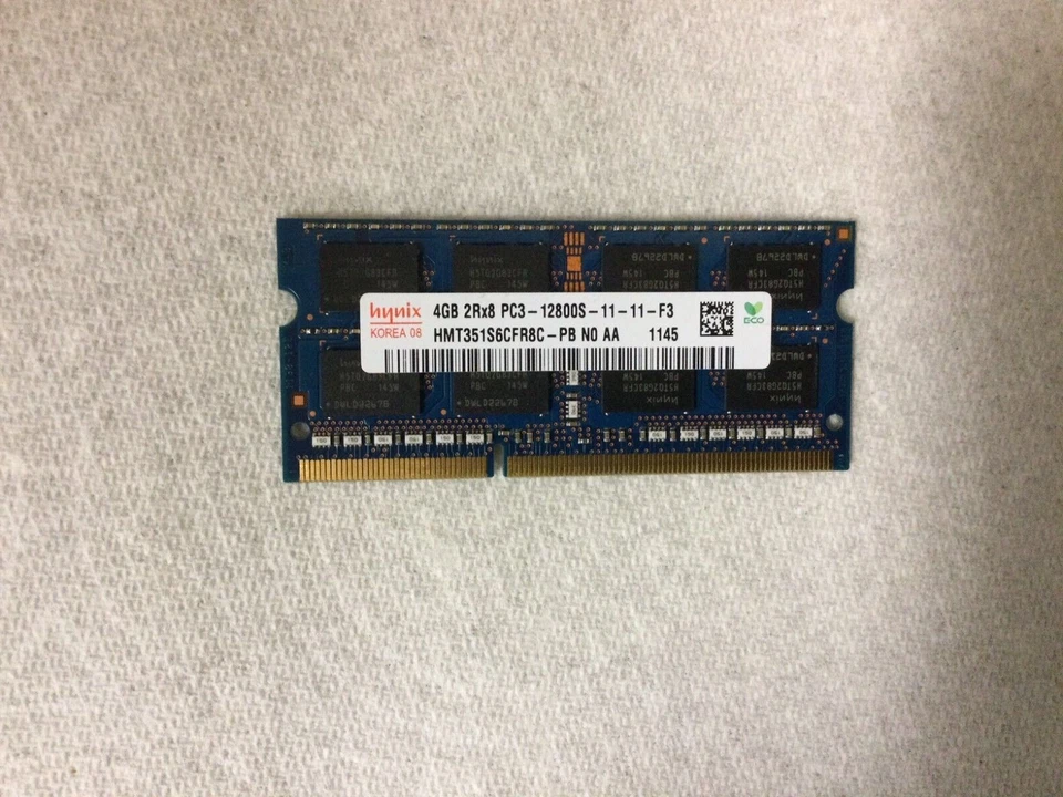 (LOT OF 100) 4GB 2RX8 PC3-12800S (DDR3-1600) SO-DIMM HYNIX HMT351S6CFR8C-PB - Image 1 of 1