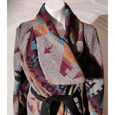 American Rag Cie Women's Wrap Coat Jacket Pockets Aztec Southwest No Sz Tag - Image 1 of 4