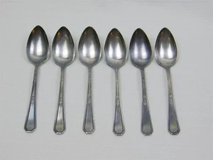 6 WM Rogers & Sons AA SilverPlate MAYFAIR Teaspoons Pat Mar 13 1923 - Picture 1 of 9