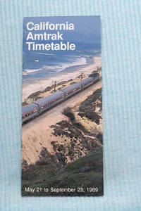 California Amtrak Timetable - May 21, 1989 - Picture 1 of 2