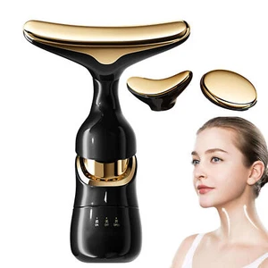 Masajeador de belleza anti envejecimiento rejuvenecimiento masaje facial ojos cuello 3 en 1 - Imagen 1 de 11