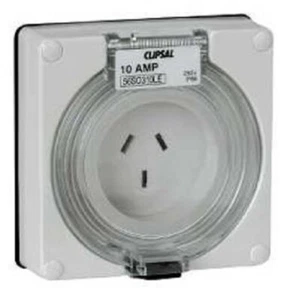 Clipsal AUTOSWITCHED SURFACE POWER OUTLET 3-Poles Less Enclosure GREY-10A Or 15A - Picture 1 of 3