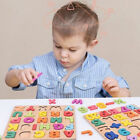 Early Educational Bright Color For Kids Wooden Jigsaw Toy Alphabet Number Shape