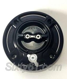 Suzuki GSXR 750 Gas Cap Vortex 1996-2000 2001 2002 2003 Black Fuel Tank Keyless - Picture 1 of 1