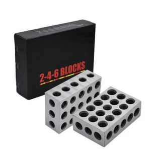 2-4-6 Blocks 23 Holes 1 Matched Pair .0002" Machinist Precision 246 Jig - Picture 1 of 7