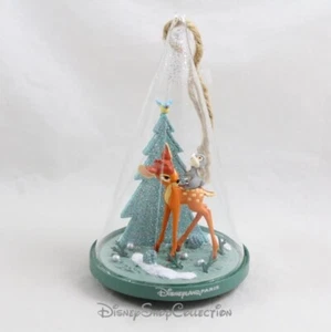Ornement en verre DISNEYLAND PARIS Bambi et Panpan pyramide sapin Disney 14 cm - Picture 1 of 4