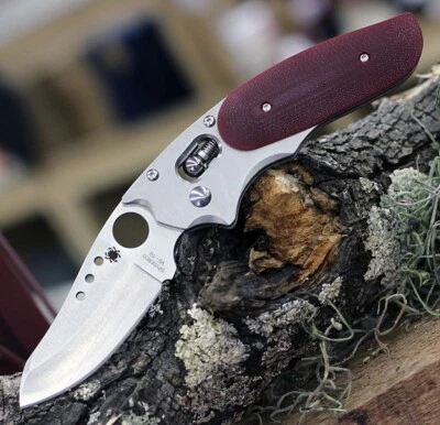 Spyderco Sprint Run Viele Phoenix - Red G10 / Ti Liners - Satin VG10 - Image 1 of 4