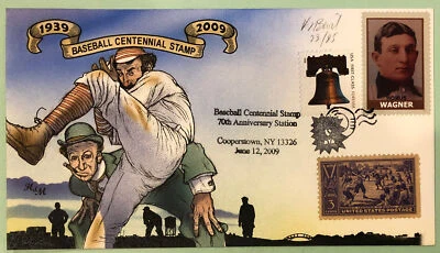H&M Bevil 2009 Baseball Centennial Honus Wagner #73/85 Sc 855, 4437 Fancy Cancel - Image 1 of 4