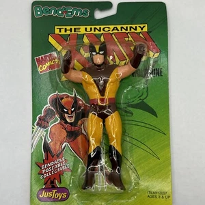 1991 Vintage Marvel Wolverine The Uncanny X-Men Bend-Ems Justoys 90s Toy NEW - Picture 1 of 9