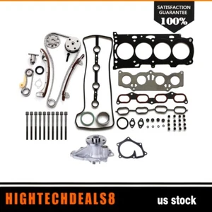 Juego de pernos de junta de culata Kit de cadena de distribución Bomba de agua para Toyota RAV4 2006-2008 2,4 L - Imagen 1 de 1