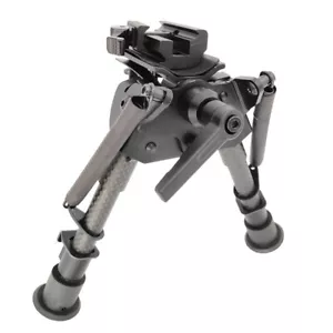 6- 9" Carbon Fiber Hunting Bipod w/ Quick Release Swivel Adapter for Picatinny - Picture 1 of 9