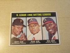 1967 TOPPS N. LEAGUE BATTING LEADERS #240 MATTY ALOU CARTY MID GRADE NO CREASES
