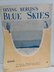 De colección - Partituras- Irving Berlin’s "Blue Skies��" 1927 - Imagen 1 de 3