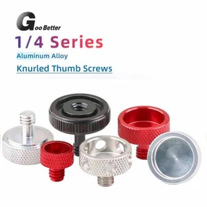 1/4" Aluminum Alloy Thumb Bolts For Camera Pan Head Head Thread Adapter Screws - Picture 1 of 32