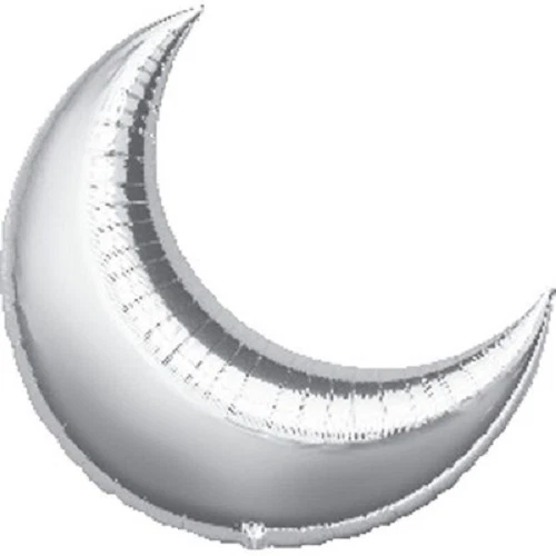PALLONCINO MYLAR LUNA ARGENTO 90 CM  - Immagine 1 di 1