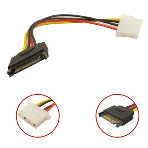 4 Pin Molex auf 15 Pin SATA Stecker auf IDE Buchse Netzkabel HDD DVD Laufwerk Kabel UK - Bild 1 von 8