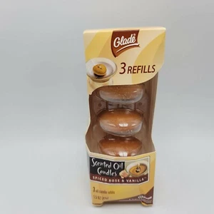 Glade Scented Oil Candles Spiced Rose Vanilla Refills Package 3 Beige Brown 2006 - Picture 1 of 5