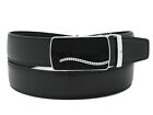 New Leather Belt with Belt Sliding Ratchet Buckle - X-Large- 45" to 49"