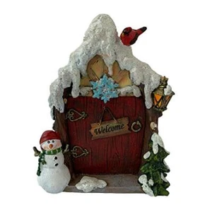 Mágica Navidad Muñeco de Nieve Puerta Estatua Escultura 21Cm Hada Bienvenida Decoración - Imagen 1 de 19