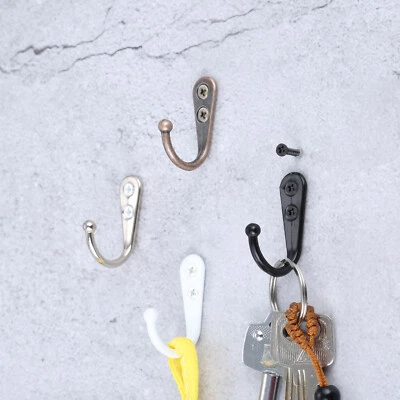 Useful Wall Hooks Wall Door Mounted Clothes Coat Organiser Bathroom Kitchen Home - Image 1 of 4