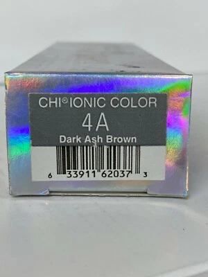   Crema brillo permanente iónica Farouk CHI color de cabello 3 oz 4A marrón ceniza oscuro Foto 1 de 2