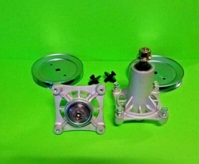 CRAFTSMAN REPLACEMENT PAIR CRAFTSMAN 42" 46" RIDING MOWER DECK MANDRELS & PULLEYS 195945 192870 187292
