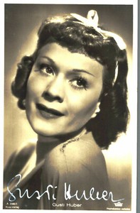 Gusti Huber Original Signature On Ross Card No. 6123f