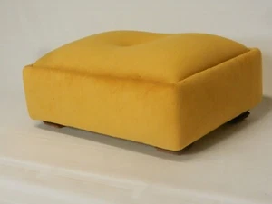 Tufted Suede Low Profile Footstool - Picture 1 of 18
