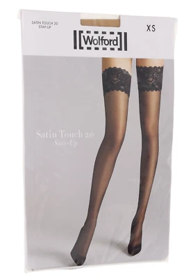 Wolford L114319 Fairly Light Satin Touch 20 Evening Thigh Highs Size XS - Image 1 of 3