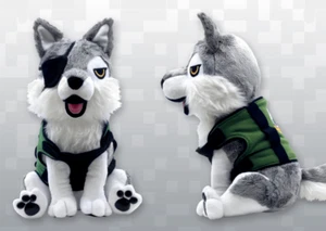 Metal Gear Solid V Diamond D-Dog Plush Figure + Magnetic Knife DD Wolf Fox Hound - Picture 1 of 19