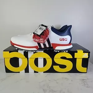Nuove scarpe da golf Adidas Tour360 Boost da uomo 13 F33512 rosso bianco blu USA - Foto 1 di 9