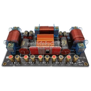 1x 2000W 2 Way Dual Treble Dual Bass Crossover Speaker Frequency Divider Filter - Picture 1 of 6