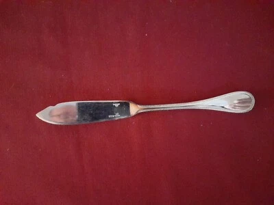 1 Coltello Da Pesce In Metallo Argentato Christofle Modello Perle - Immagine 1 di 4