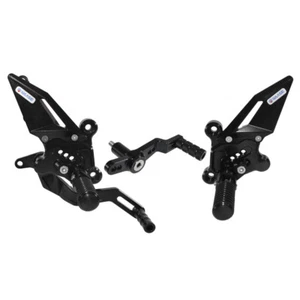 Black Adjustable Rearset Footrests Foot Peg For YAMAHA MT-09 SP 21-23 XSR900 22- - Picture 1 of 8