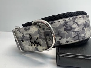 Bestia Dog Sport Handle Dog Collar Grey Camo Size Large Made In Europe - Picture 1 of 9
