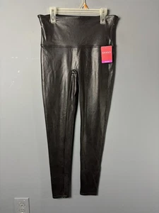 NUEVO CON ETIQUETAS SPANX Mujer L Negro Imitación Cuero Leggings Estilo 2437 - Imagen 1 de 6