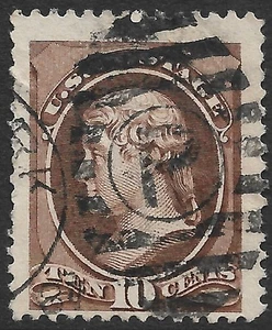 Estados Unidos #209 10c. Márgenes de grasa extra finos usados edición Jefferson - Imagen 1 de 2