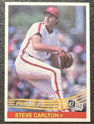 1984 Donruss Steve Carlton (Philadelphia Phillies) #111 quase perfeito/perfeito - Imagem 1 de 2