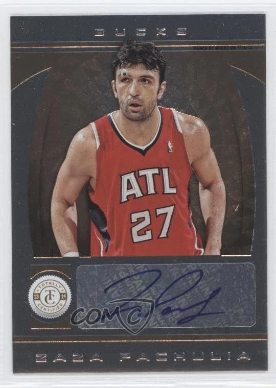 2013-14 Totally Certified Signatures Totally Gold /25 Zaza Pachulia #146 Auto - Image 1 of 2