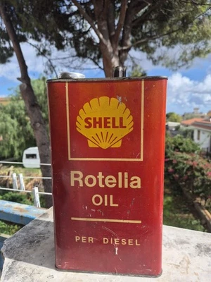 DOSE ROTELLA OIL SHELL MOTOR Selten Vintage Noch Versiegelt - Bild 1 von 4