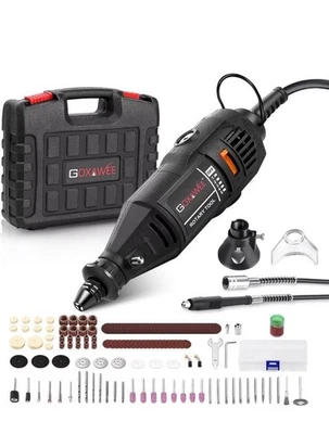 GOXAWEE Rotary Tool Kit with MultiPro Keyless Chuck and Flex Shaft 140 pcs -NEW - Image 1 of 2