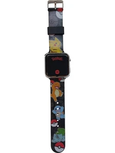 POKEMON Digital Wristwatch Pikachu Charmander Squirtle Bulbasaur Collectable - Picture 1 of 10