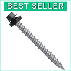 Versatile 250 Count Black Hex Head Screws - Perfect for Metal Roofing Projects - Picture 1 of 7