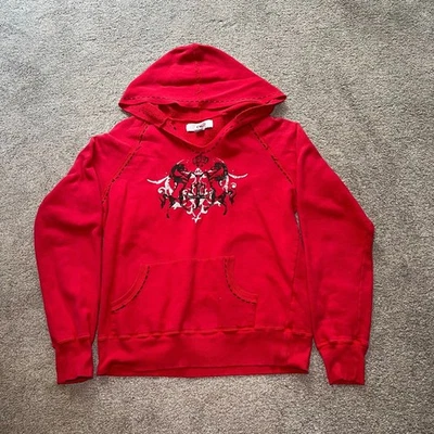 Sudadera con capucha para mujer Y2K Roper talla mediana gráfico de cruz de caballo  Foto 1 de 4
