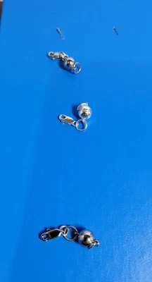 Cerradura magnética para joyería con broche de langosta plata de ley lote de 3 todos probados Foto 1 de 4