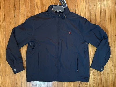 Chaqueta de aviador Polo Ralph Lauren azul marino para hombre XL NUEVA CON ETIQUETAS Foto 1 de 4