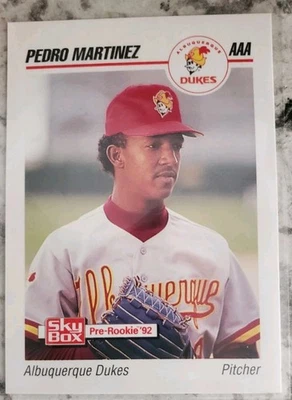 Tarjeta de novato Pedro Martínez 1992 Albuquerque Dukes AAA RC béisbol Dodgers Red Sox Foto 1 de 2